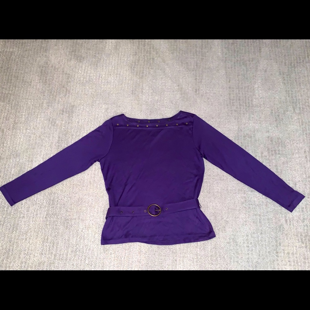 Carlisle Purple Belted Top